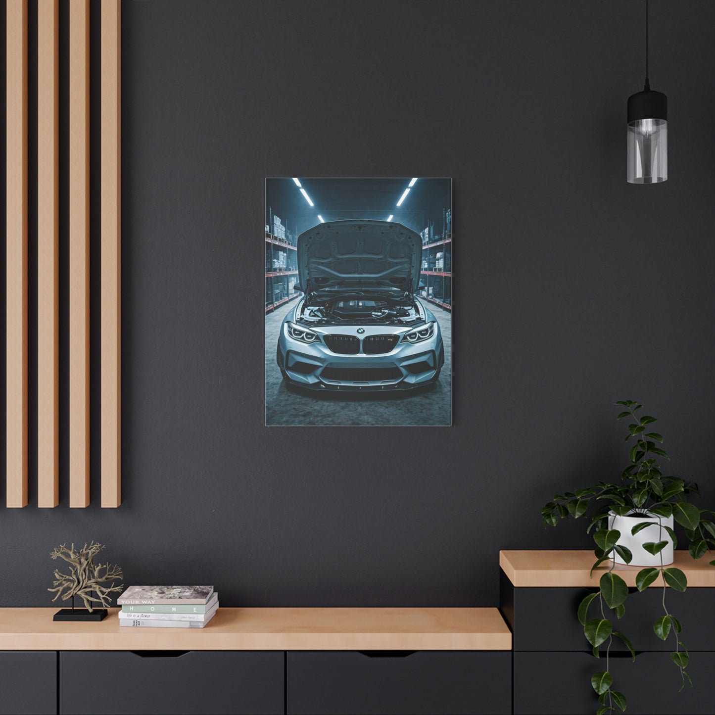 BMW M2 Industrial Workshop Lighting Wall Art & Canvas Prints