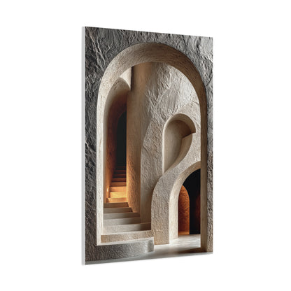 Sculptural Archway Minimalism Wall Art & Canvas Print