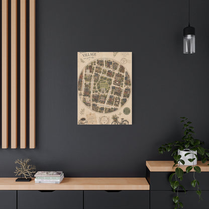 Greenwich Village Illustrated Map Wall Art & Canvas Print