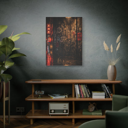 Neon Tokyo Alley Graffiti Street Wall Art & Canvas Print
