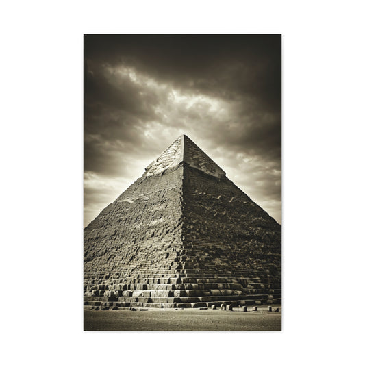 Great Pyramid in Dramatic Monochrome Wall Art & Canvas Print