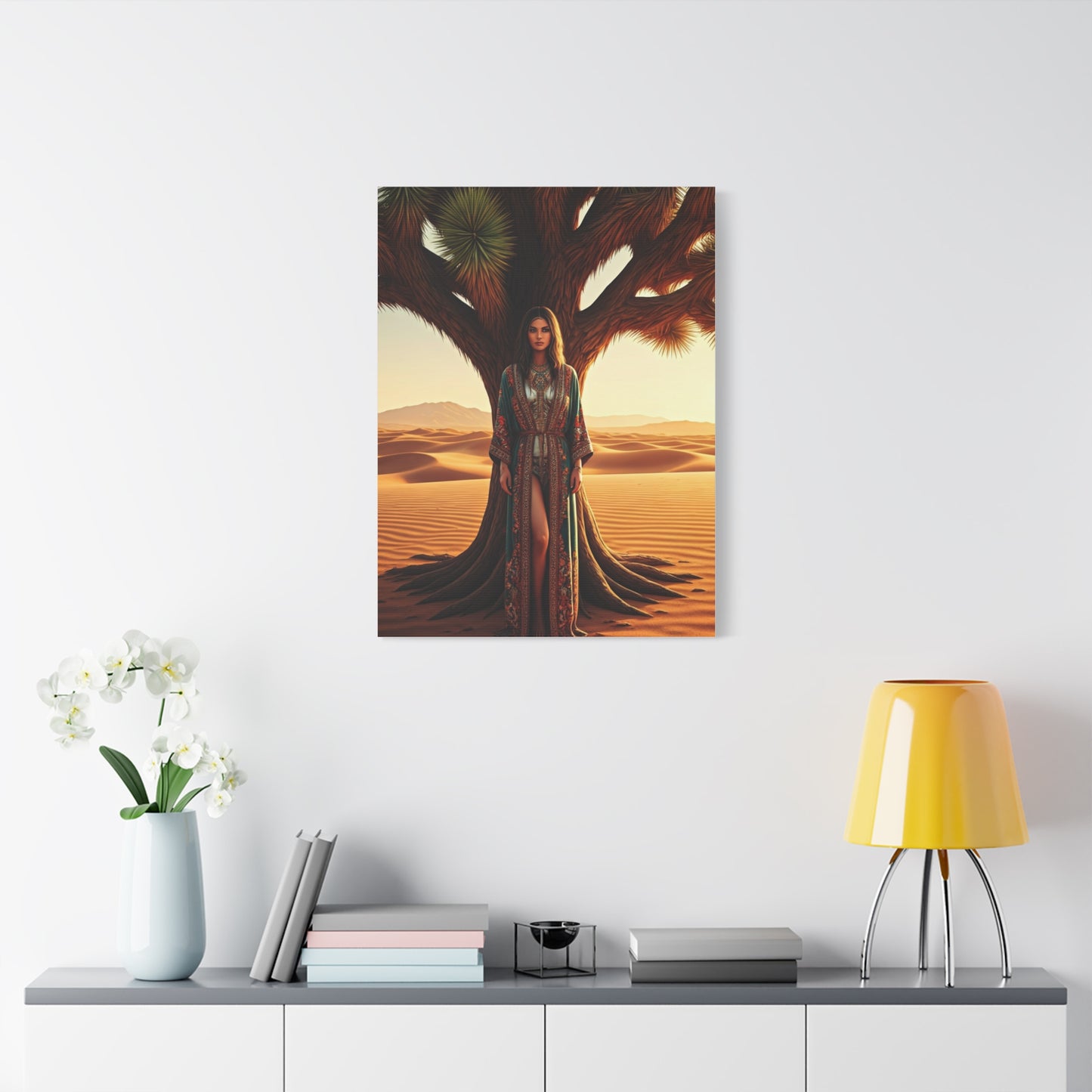 Desert Muse Beneath the Sacred Tree – Wall Art & Canvas Prints