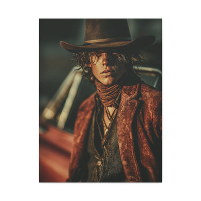 Western Editorial Cowboy Portrait Wall Art & Canvas Print
