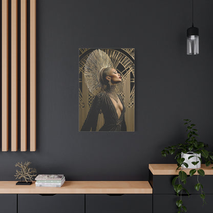 Art Deco Gold Muse Portrait Wall Art & Canvas Print