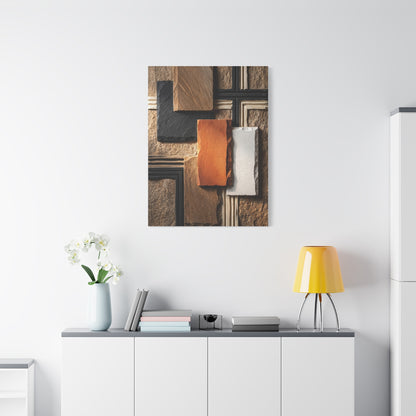 Sculptural Stone Geometry Composition Wall Art & Canvas Print