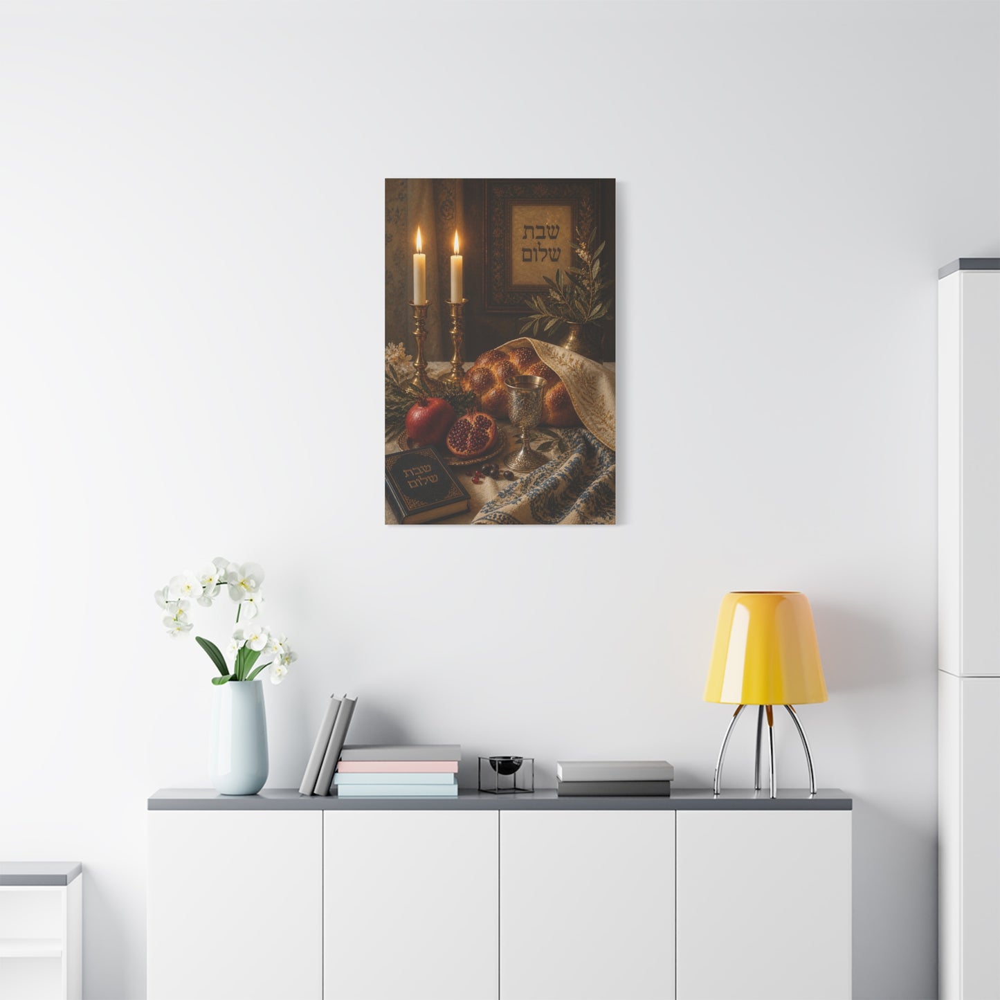 Shabbat Blessing Sacred Table Wall Art & Canvas Print