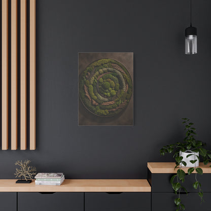 Circular Preserved Moss Relief Wall Art & Canvas Print