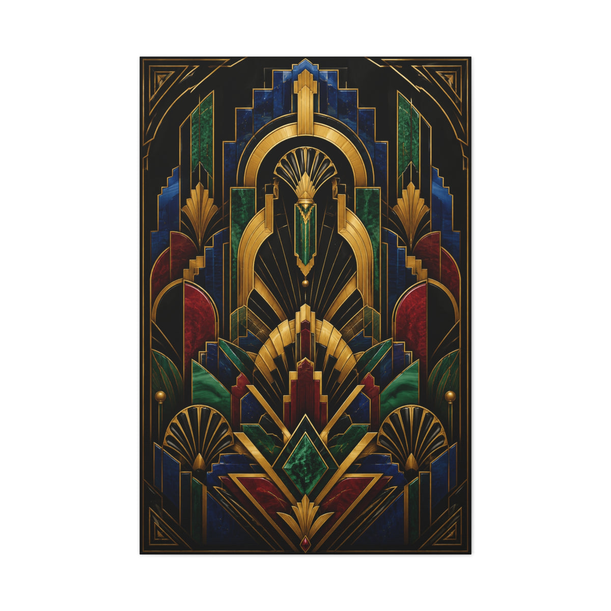 Neo Art Deco Jewel Geometry Wall Art & Canvas Print