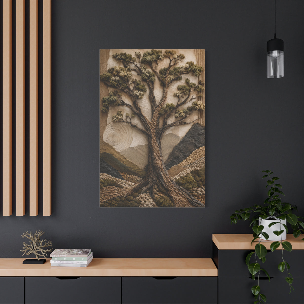 Textured Earth Tree Relief Organic Landscape Trees Wall Art & Canvas Print