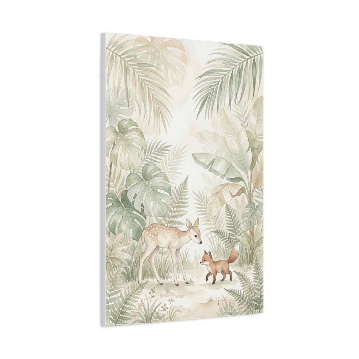 Soft Jungle Nursery Wildlife Tropical Wall Art & Canvas Print