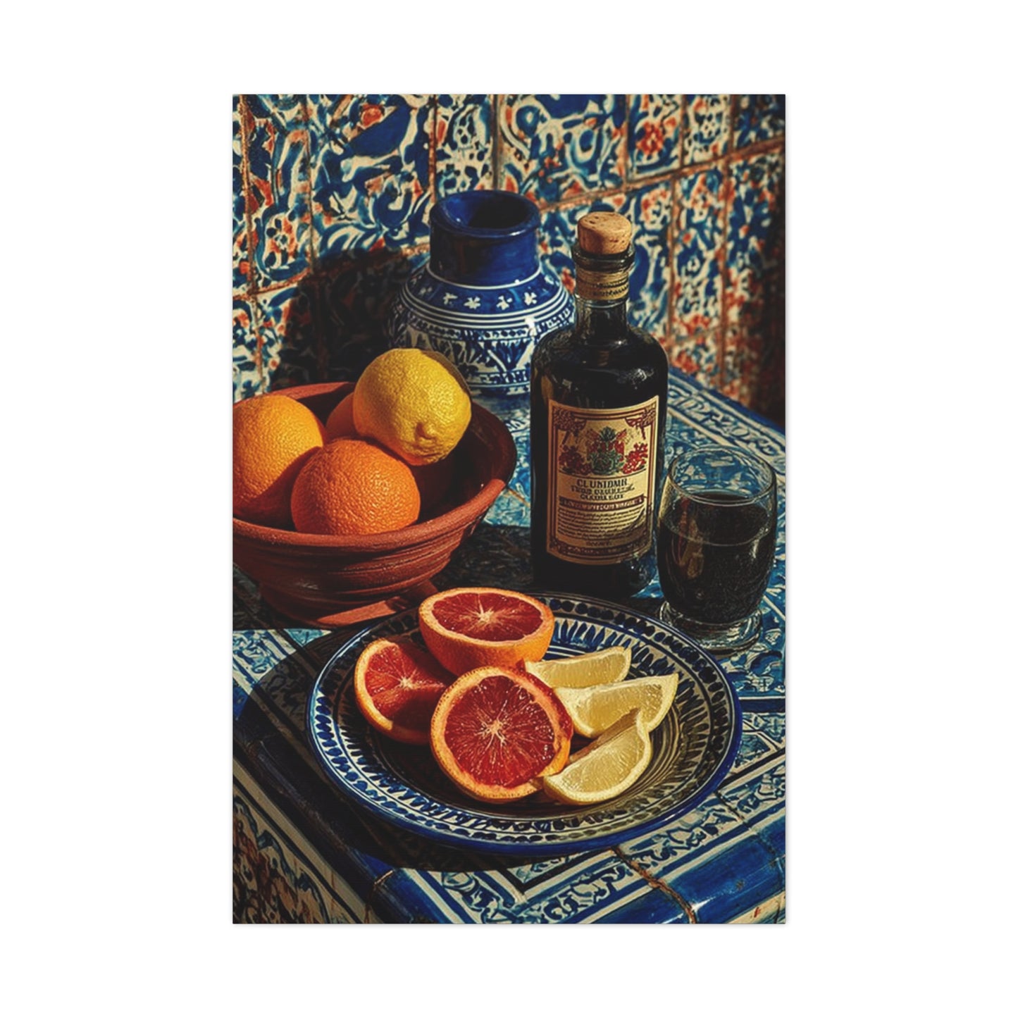 Italian Citrus & Majolica Still Life Wall Art & Canvas Print