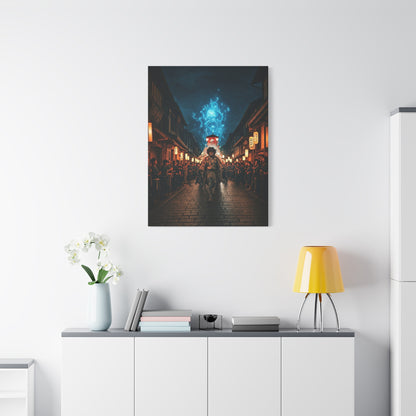 Spirit Procession of the Blue Flame Wall Art & Canvas Prints