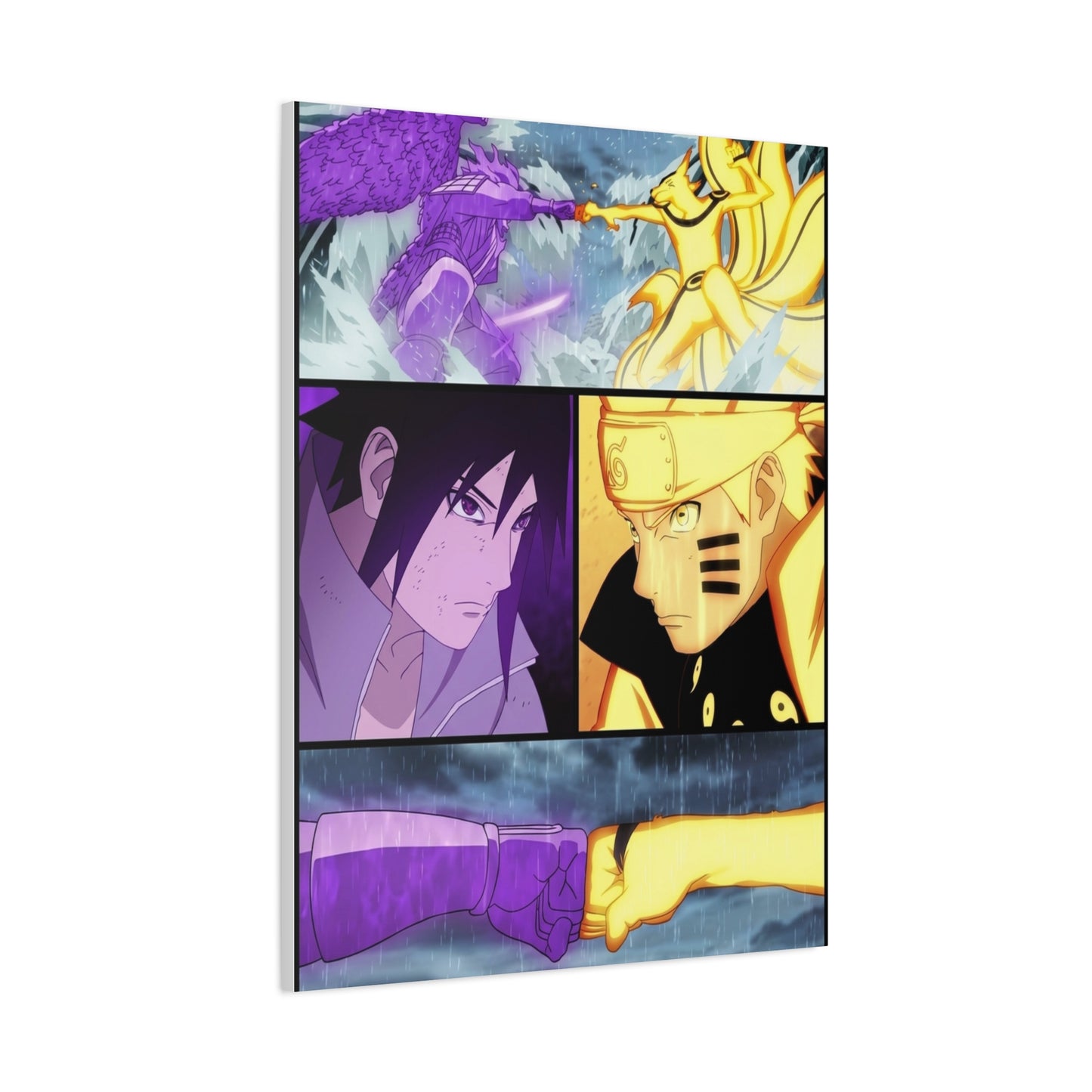 Naruto vs Sasuke Final Clash Poster Wall Art & Canvas Print