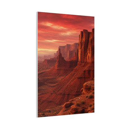 Desert Red Canyon Landscape Wall Art & Canvas Print