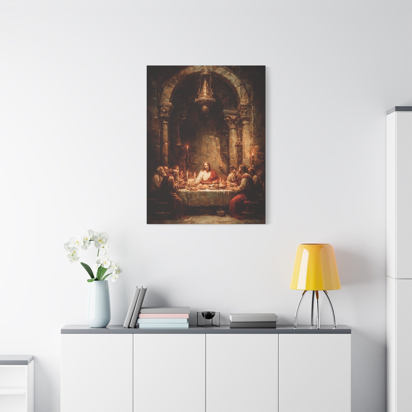 The Last Supper Candlelit Gathering Wall Art & Canvas Print