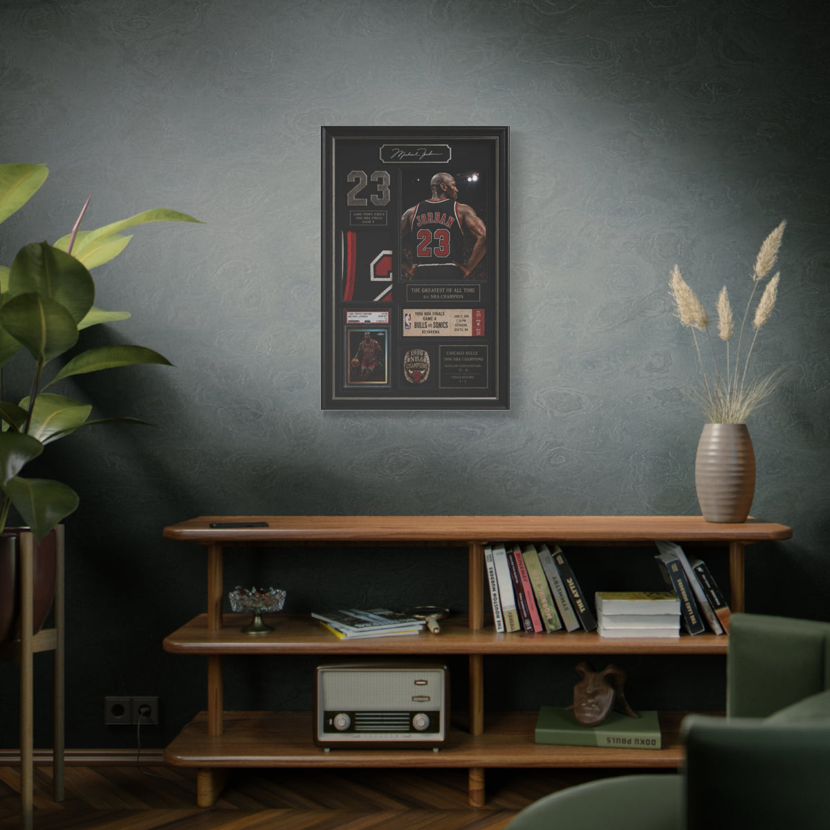 Michael Jordan Championship Memorabilia Sports Wall Art & Canvas Print