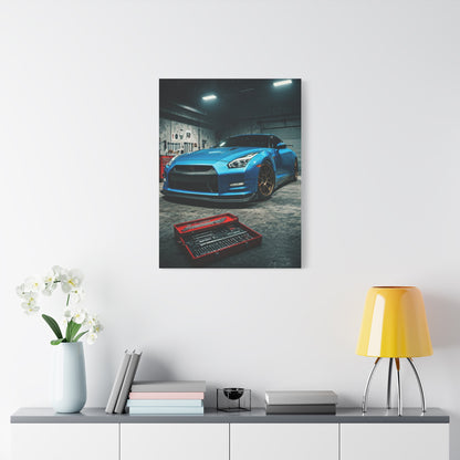 Nissan GT-R Precision Tuning Garage Wall Art & Canvas Prints