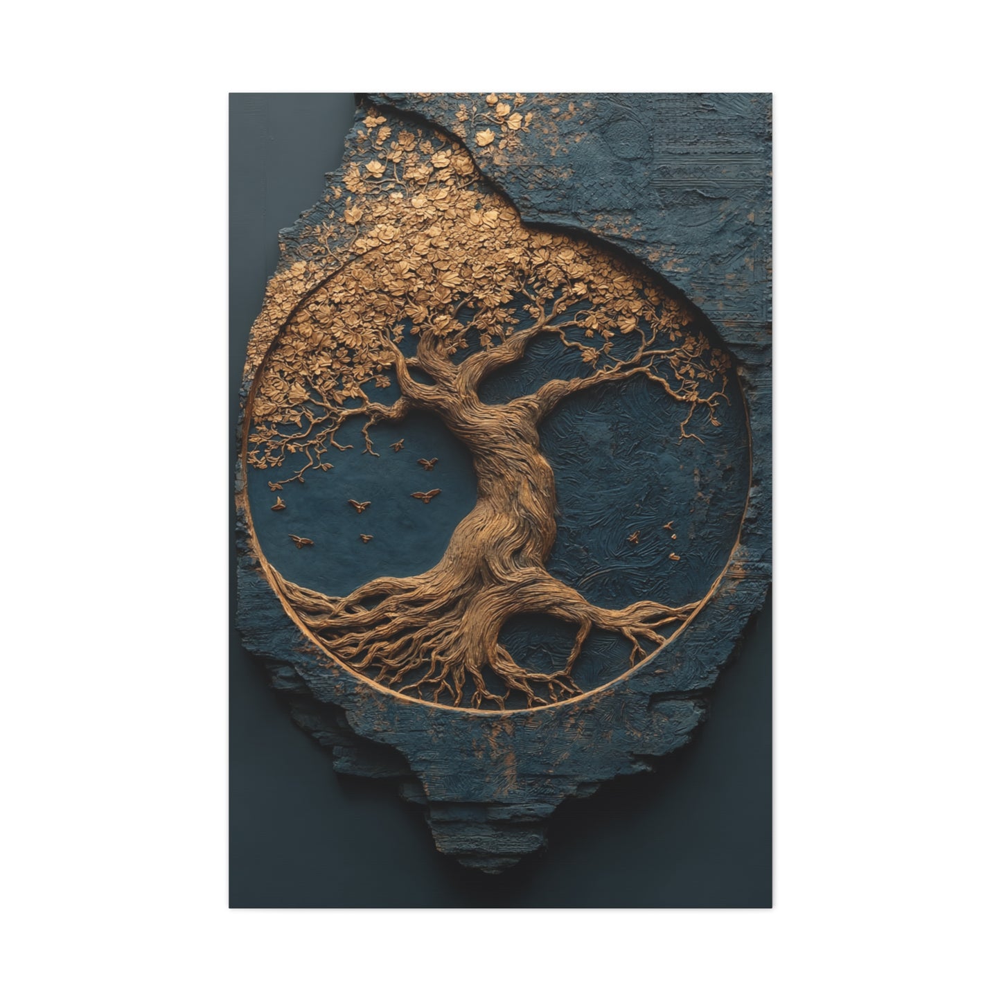 Gold Tree of Life Relief Wall Art & Canvas Print
