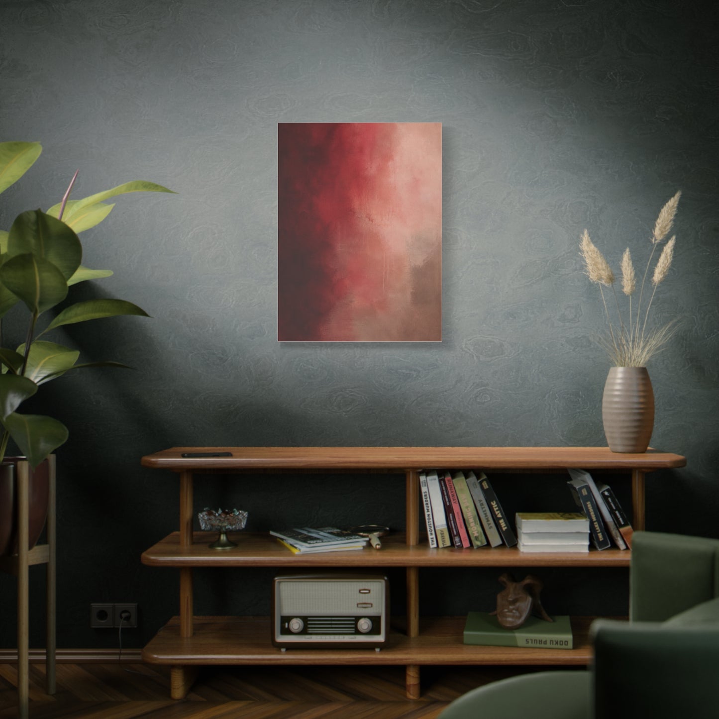 Burgundy Blush Color Field Abstraction Wall Art & Canvas Print