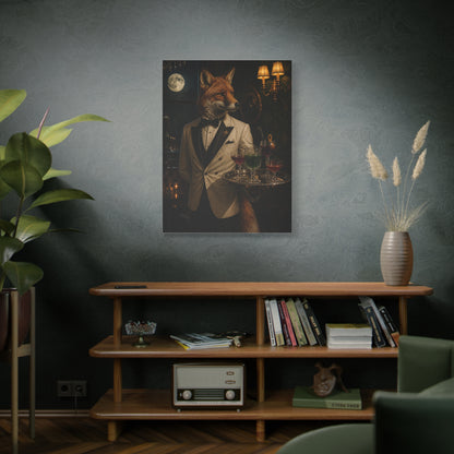 Fox Cocktail Waiter Speakeasy Wall Art & Canvas Print