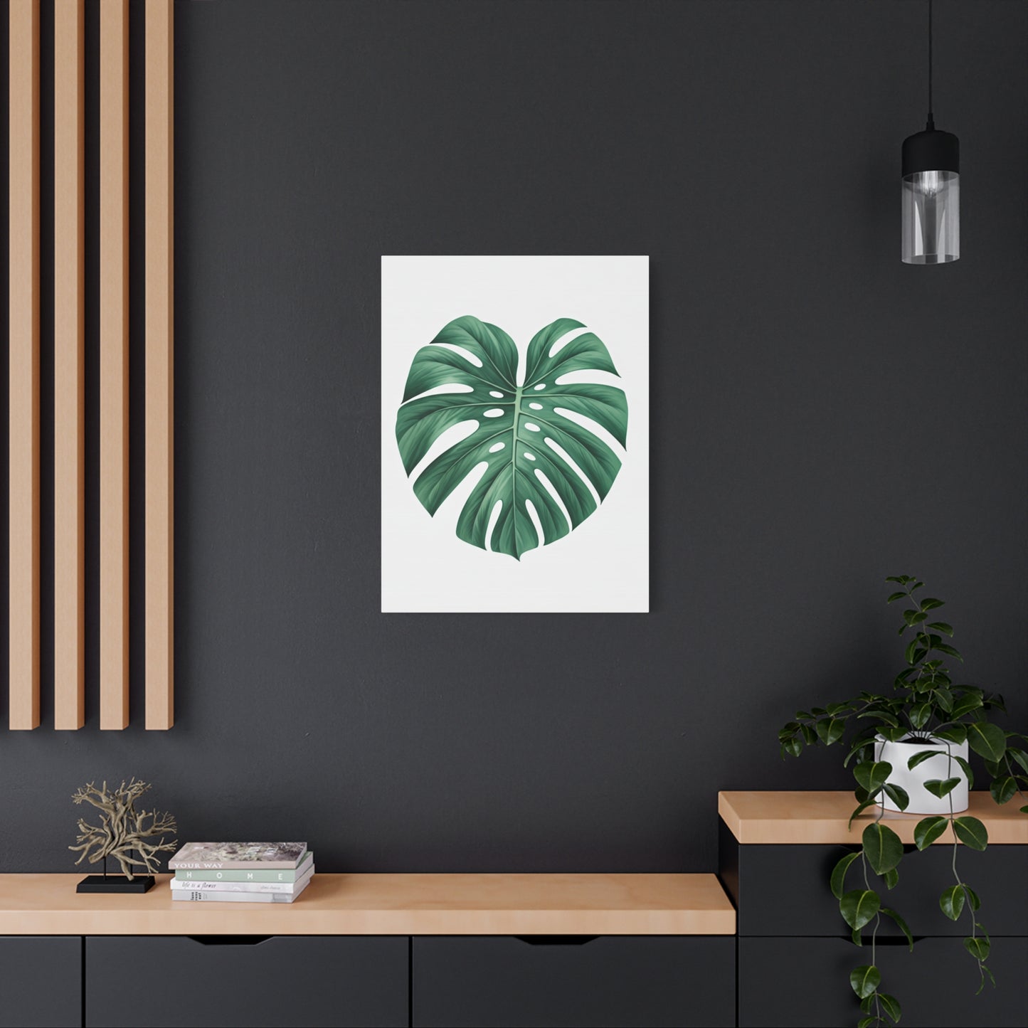Monstera Leaf Modern Botanical Wall Art & Canvas Prints