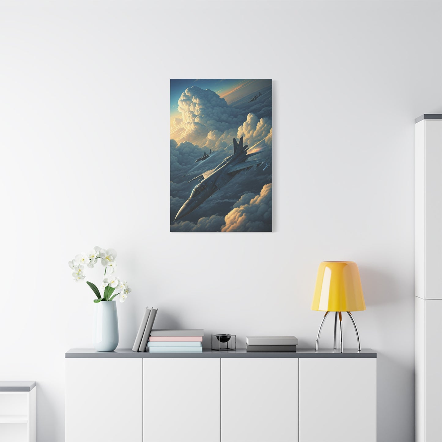 Skyborn Jet Through Cloud Kingdom Wall Art & Canvas Prints