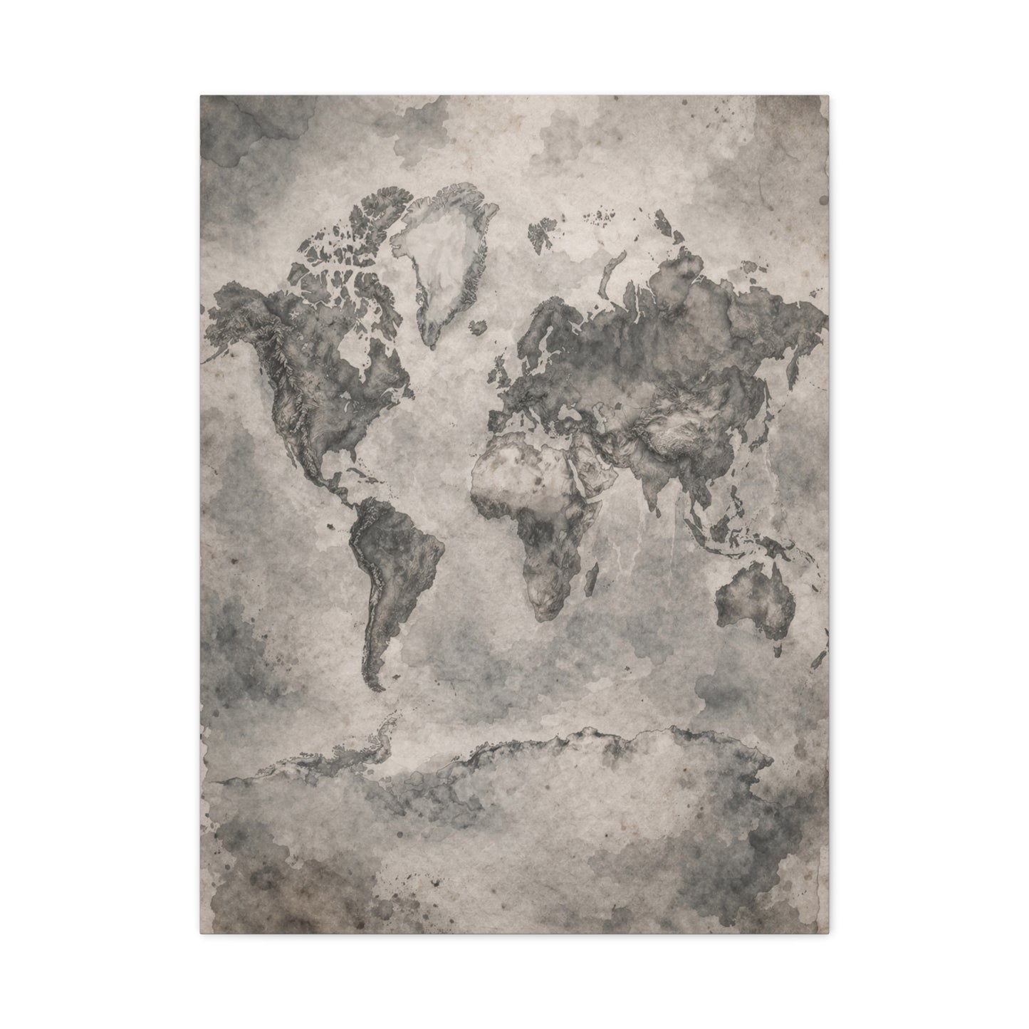 Vintage World Map Wash Wall Art & Canvas Print