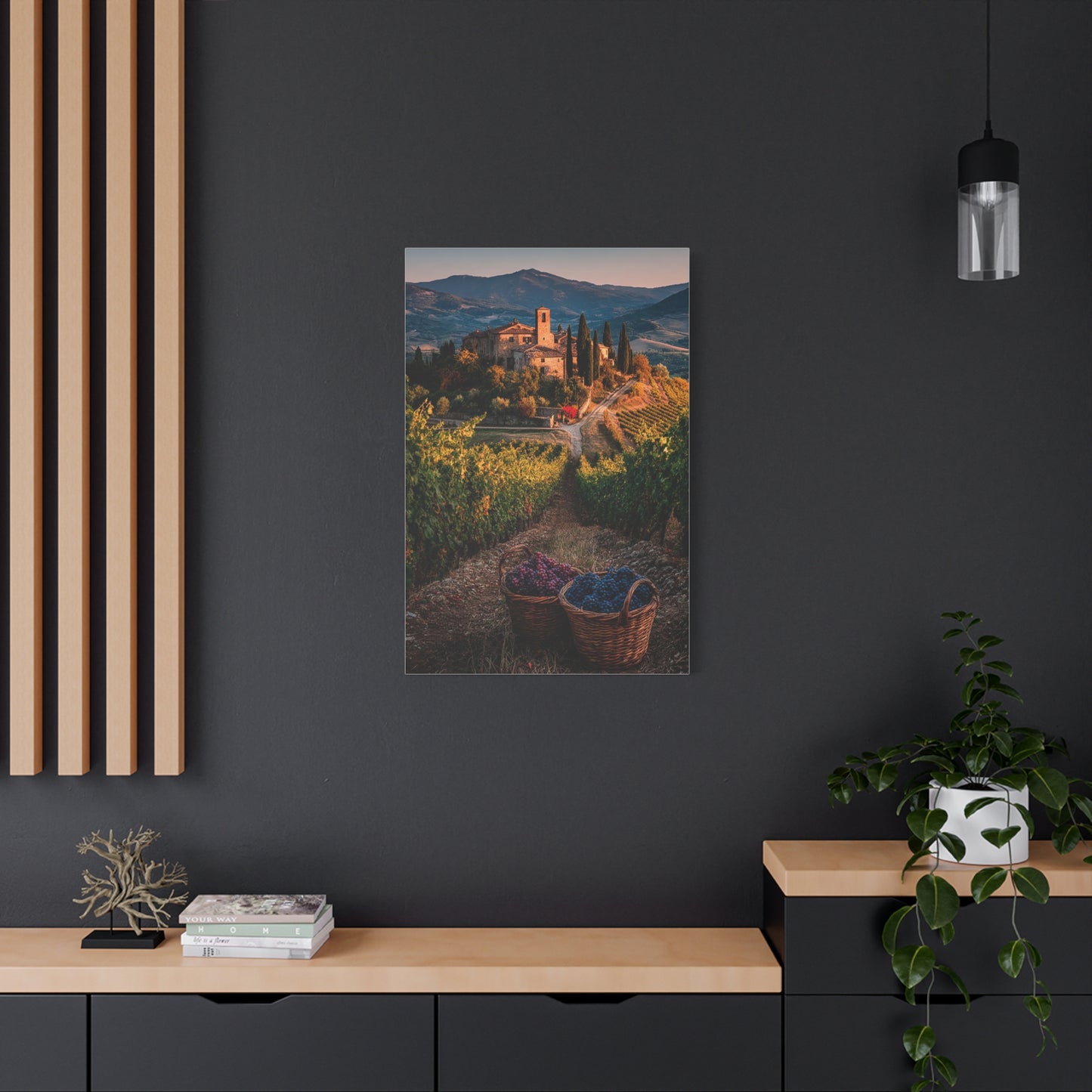 Tuscan Estate Vineyard View Wall Art & Canvas Print