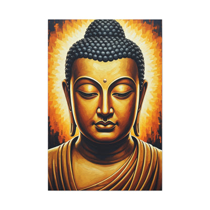 Golden Serenity Buddha Portrait