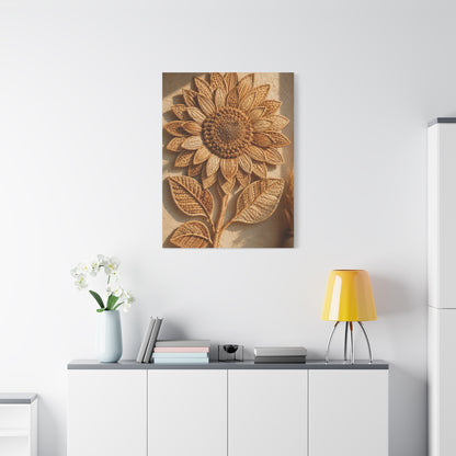 Artisan Woven Sunflower Relief Wall Art & Canvas Print