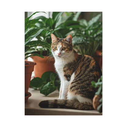 Serene Garden Cat Wall Art & Canvas Prints