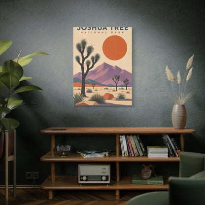 Joshua Tree National Park Retro Poster Southwest Wall Art & Canvas Print