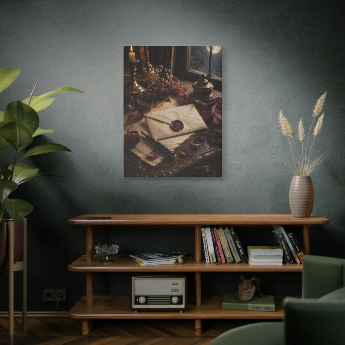 Vintage Love Letter Candlelight Desk Wall Art & Canvas Print