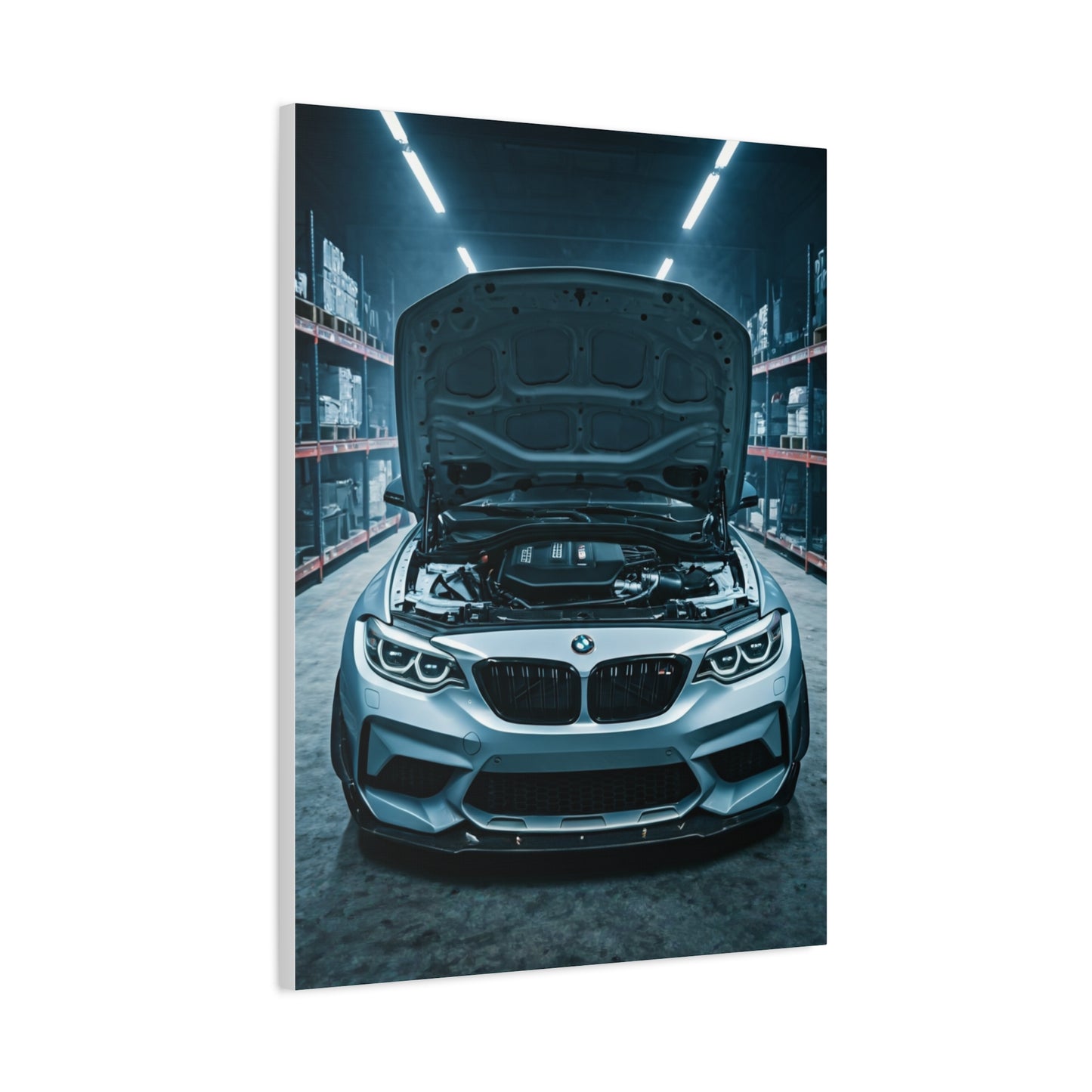 BMW M2 Industrial Workshop Lighting Wall Art & Canvas Prints