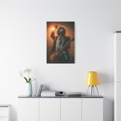 Guitarist in Spotlight Energy Wall Art & Canvas Print