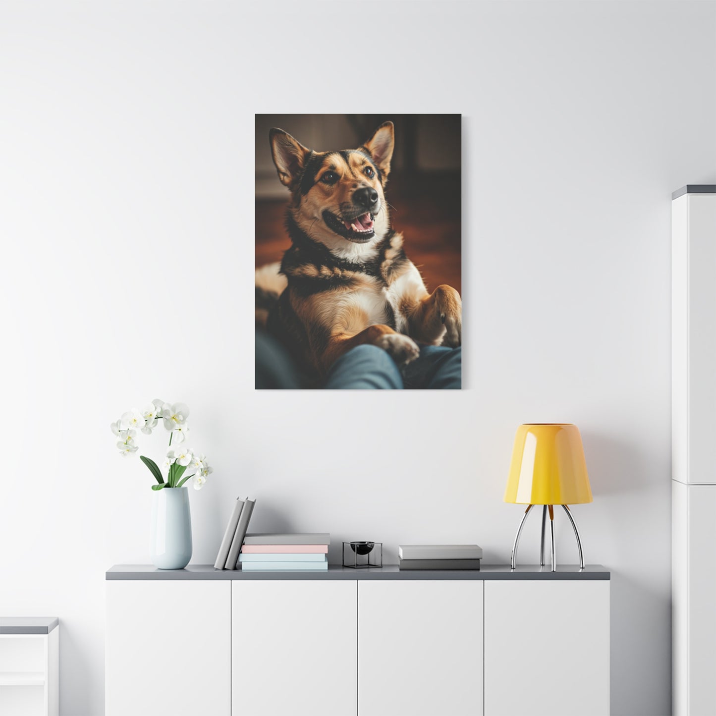 Happy Paws Cuddle Moment Wall Art & Canvas Print