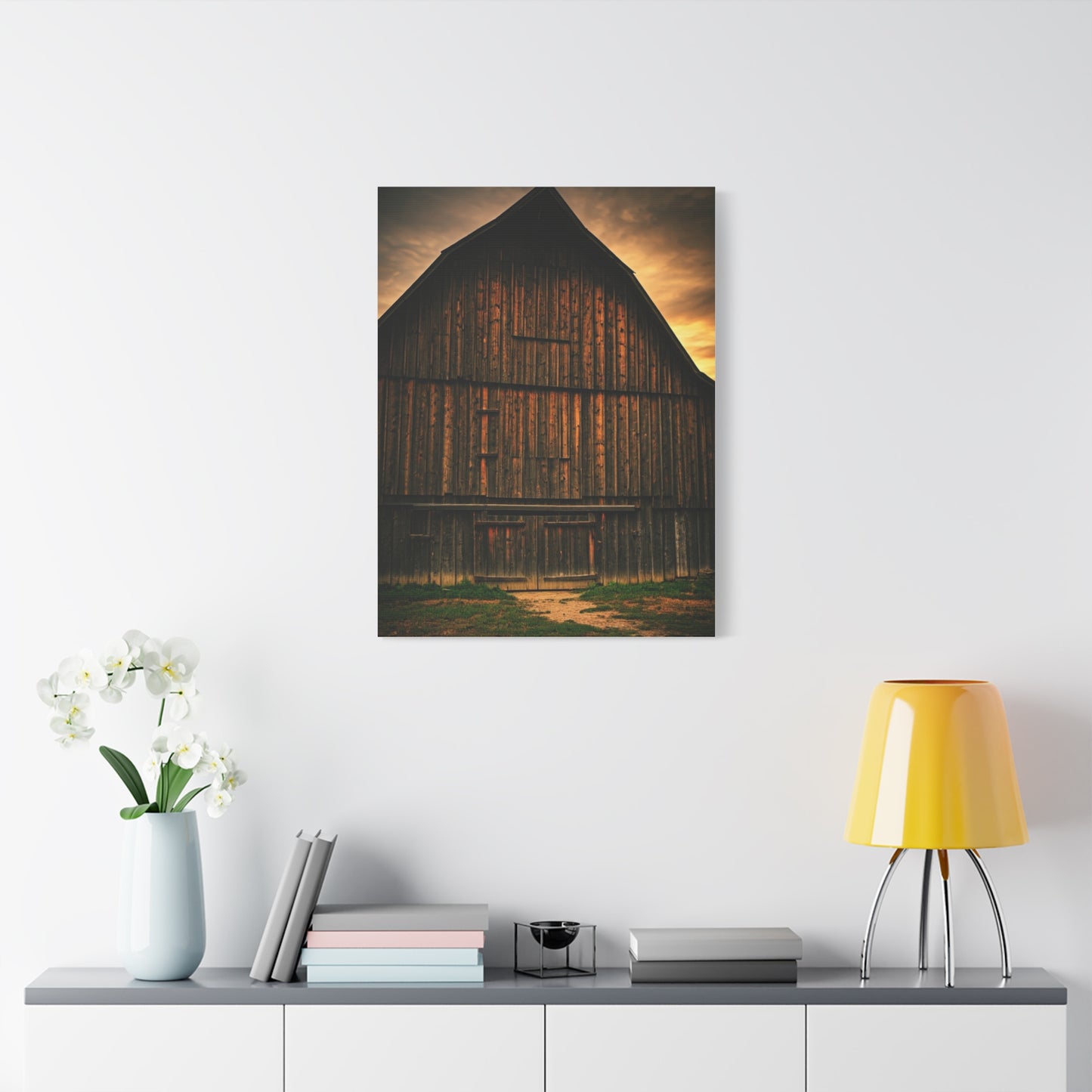 Weathered Barn Under Dramatic Sky Wall Art & Canvas Prints