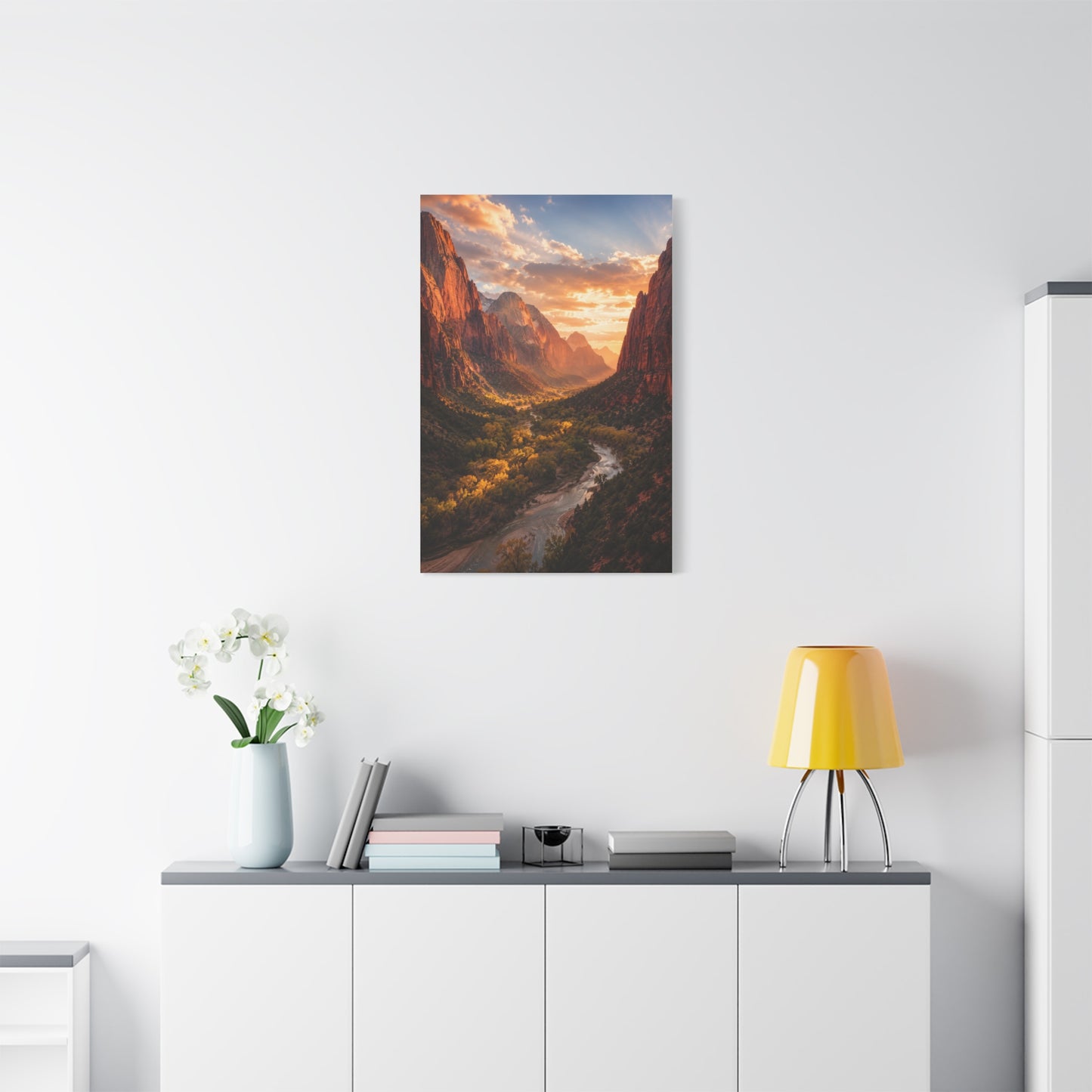 Zion Canyon Sunset Vista Southwest Wall Art & Canvas Print