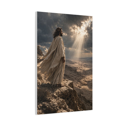 Christ Overlooking the Wilderness Light Wall Art & Canvas Print