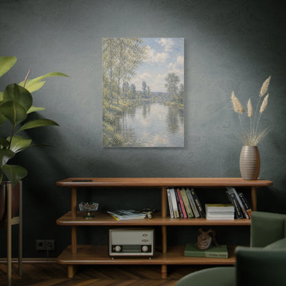 Beside Still Waters Impressionist Scripture Wall Art & Canvas Print
