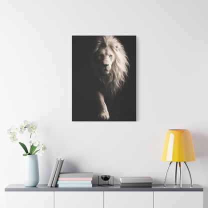 White Lion Shadow Walk Power Wall Art & Canvas Print