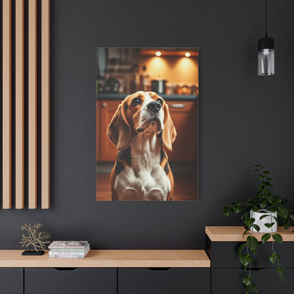 Kitchen Gaze Beagle Wall Art & Canvas Print