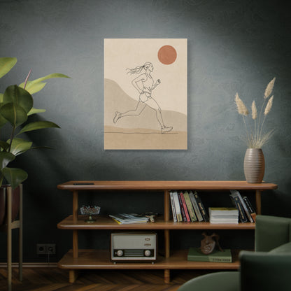 Scandinavian Runner Line Art Sports Wall Art & Canvas Print