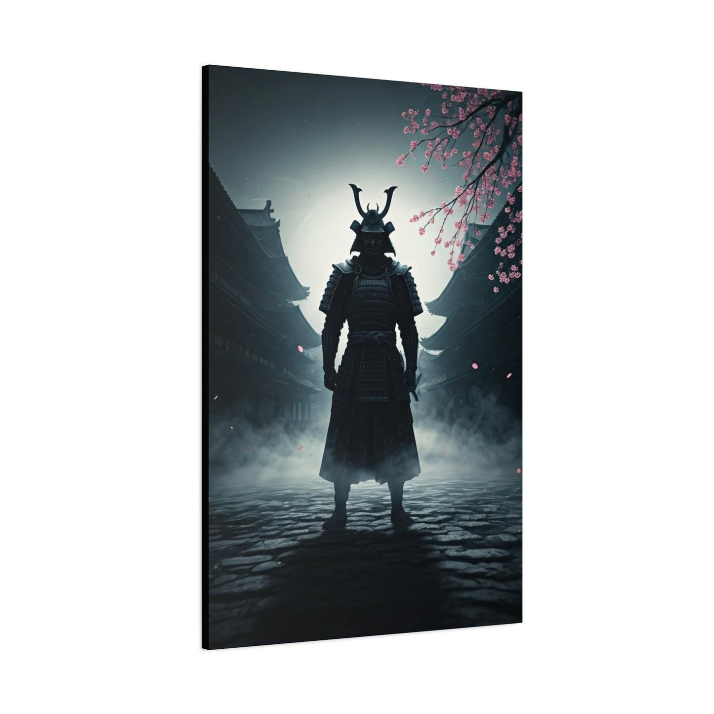 Samurai in the Misty Street Wall Art & Canvas Prints