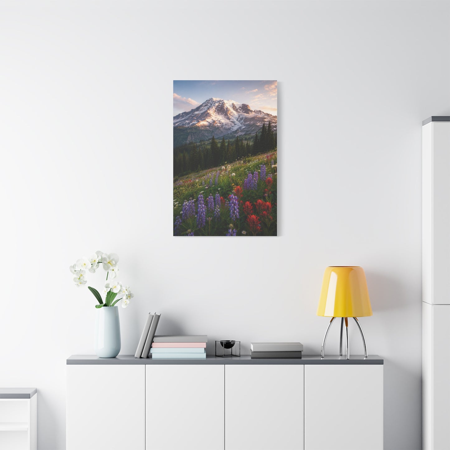 Mount Rainier Wildflower Meadow Wall Art & Canvas Print