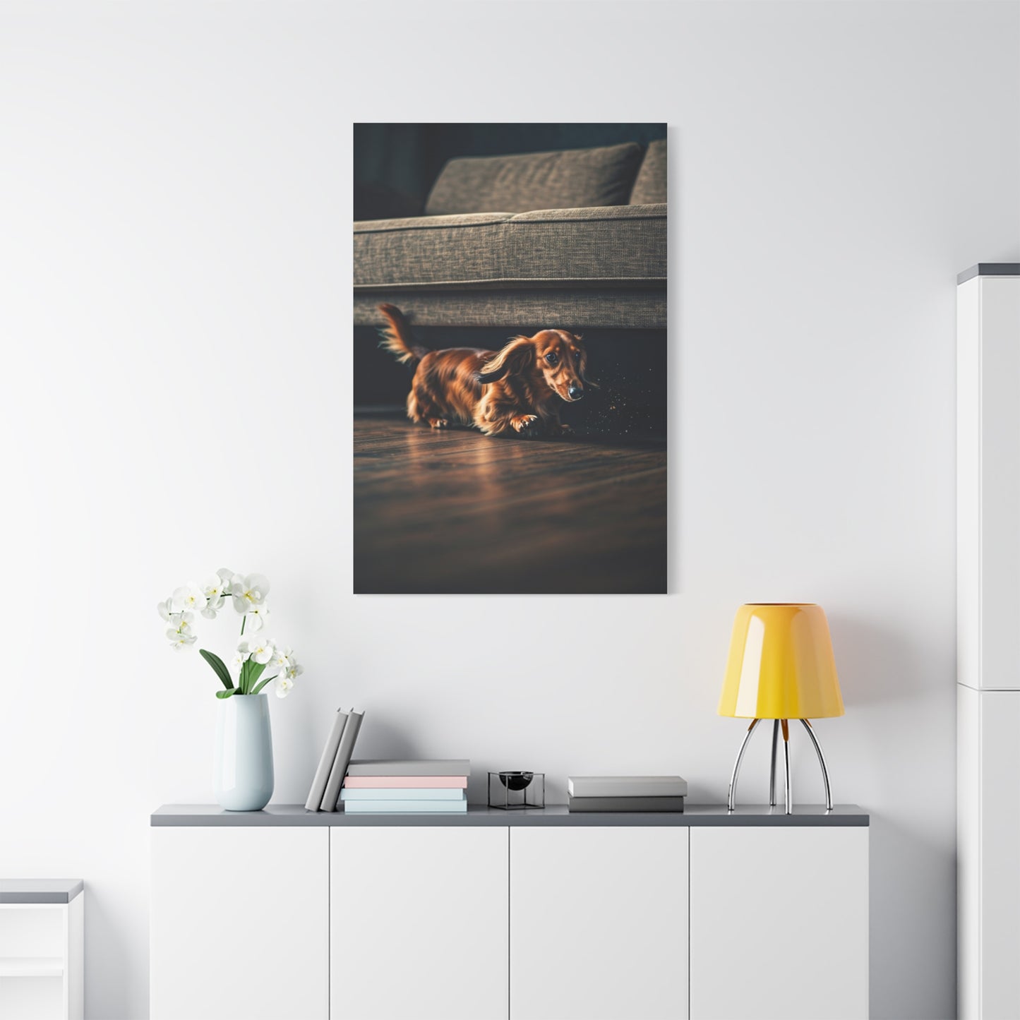 Playful Dash Dachshund Wall Art & Canvas Print