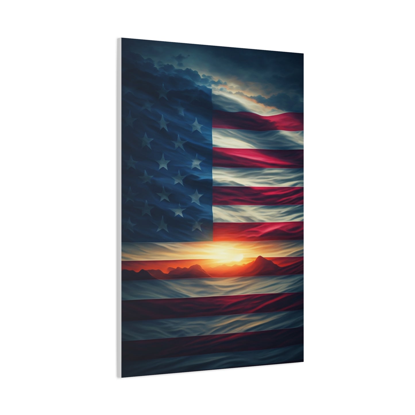 Stars and Stripes Dawn Reflection Wall Art & Canvas Prints