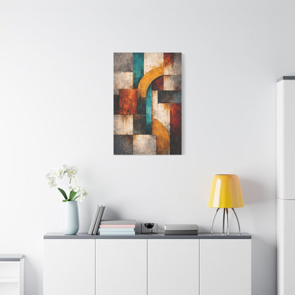 Warm Earthy Wabi-Sabi Abstract Landscape Wall Art & Canvas Print