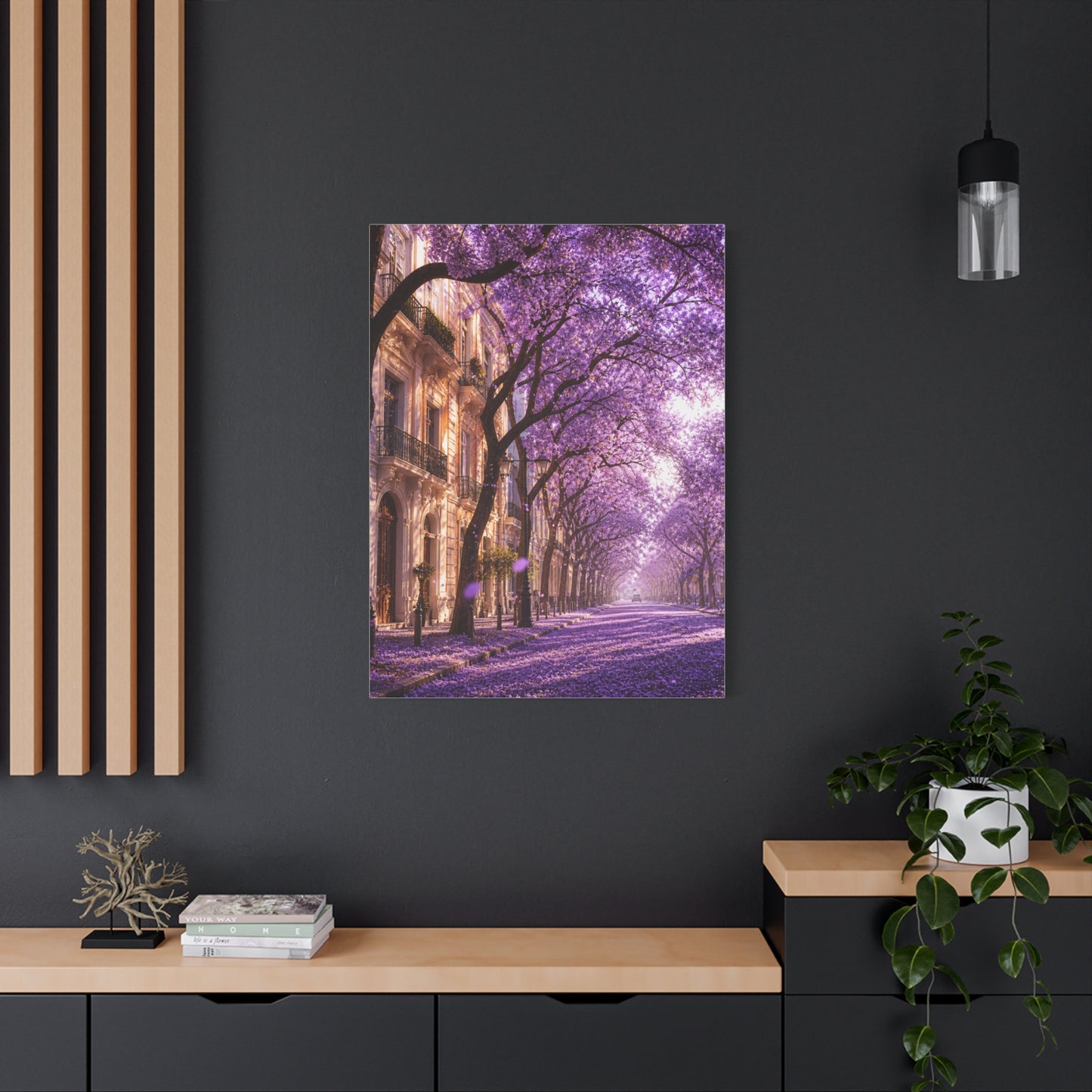 Jacaranda Blossom Boulevard Wall Art & Canvas Print