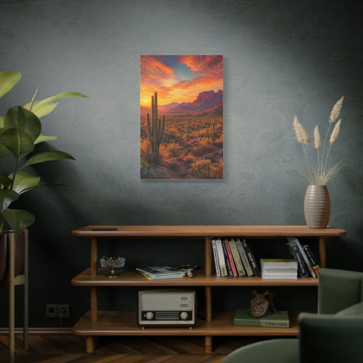 Golden Hour Saguaro Desert Southwest Wall Art & Canvas Print